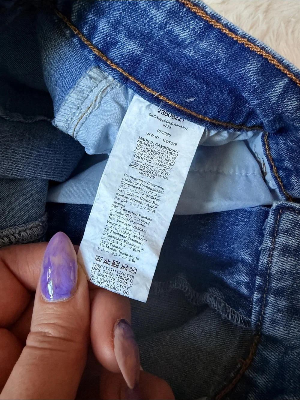 Amazon Denim Cargo Mini Skirt - Blue